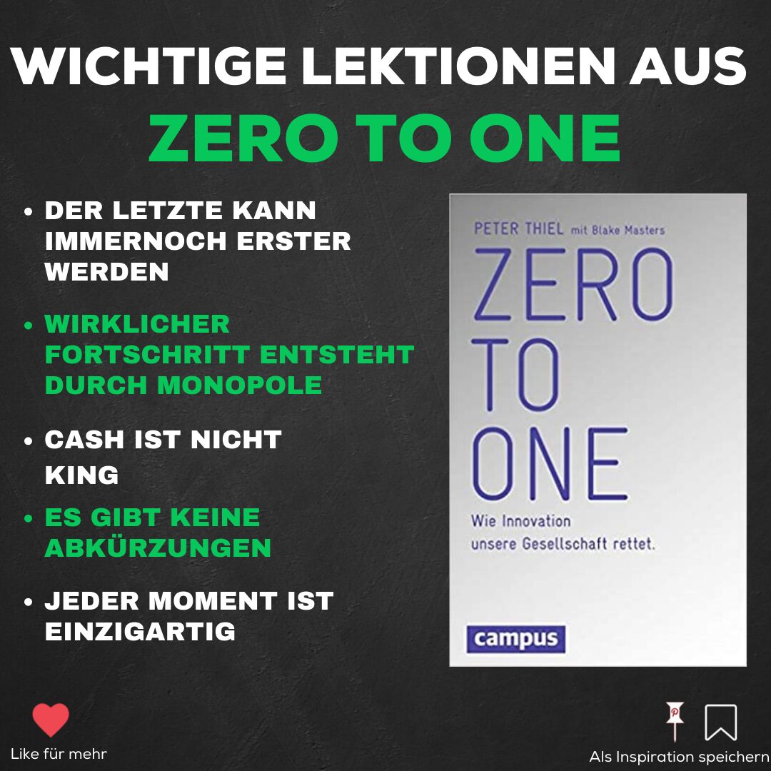 Zero to One" von Peter Thiel